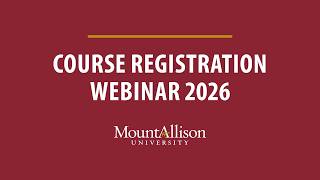 Course Registration Webinar 2026