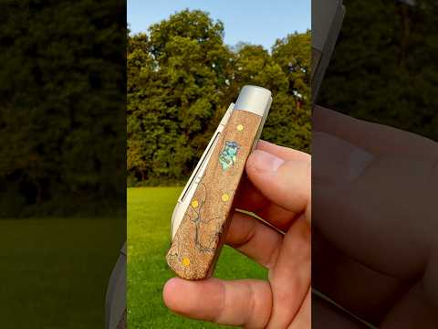 Cooper Cutlery Dollar Knife Co. Spalted Maple Jack Abalone Shield! Traditionalpocketknives.com