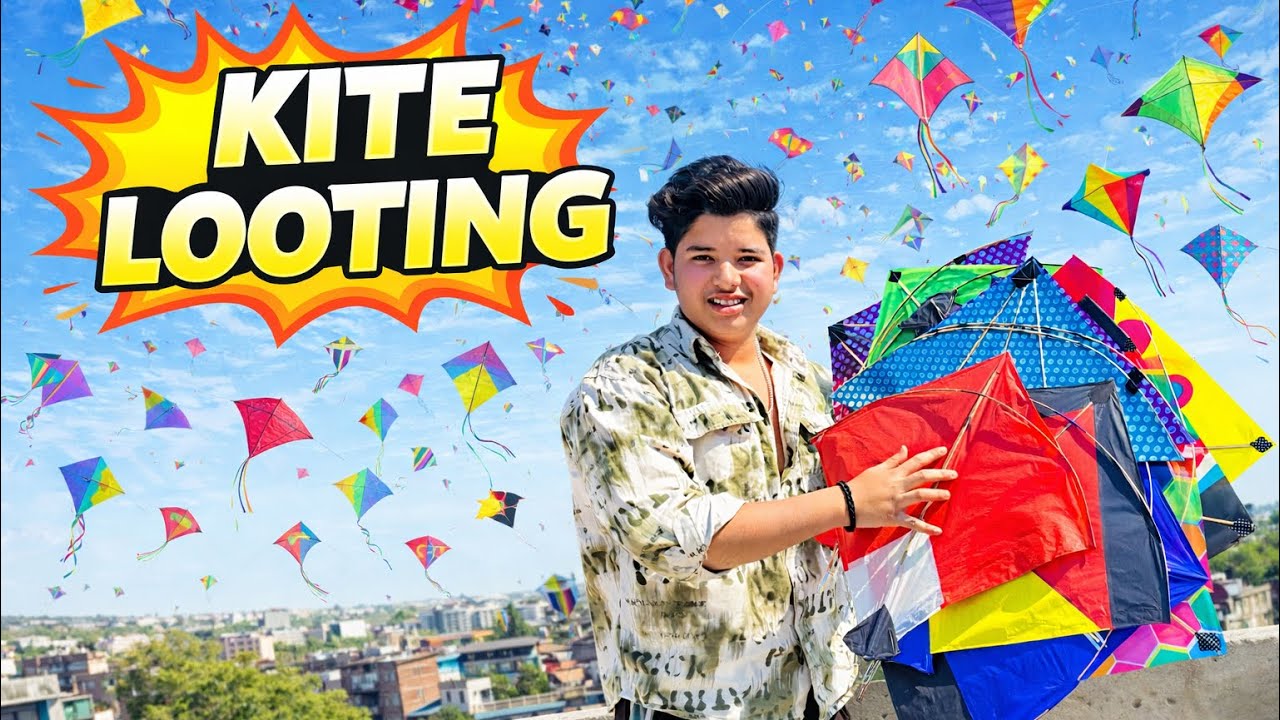 Kite looting aaj ke din Dupare main patang looti 😍🪁￼