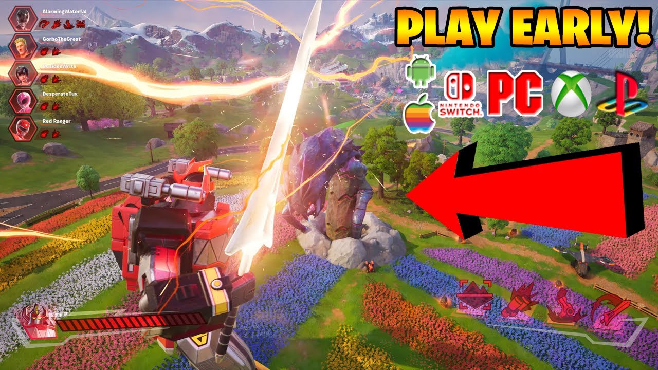 How to Become Megazord NOW, EASY & FAST EARLY In Fortnite! (Where to find Megazord Portal Location)