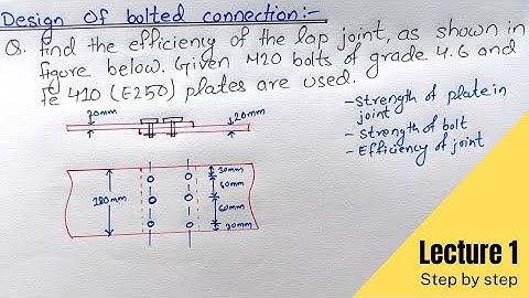 Design of bolted connection || Bolted connection