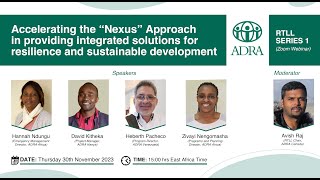 RTLL Webinar Series Part 1: Accelerating the Nexus Approach