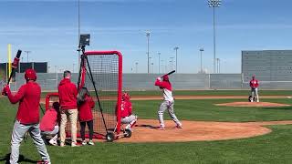 Hunter Greene Vs Elly De La Cruz In Live Batting Practice