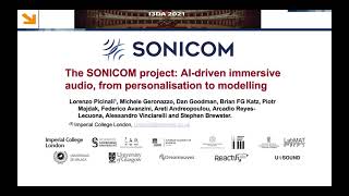 The SONICOM project: AI-driven immersive audio, from personalisation to modelling