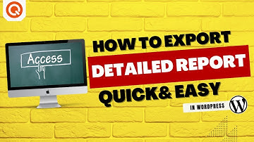 How to Export Detailed Report with WordPress Quiz Plugin