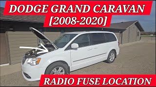 RADIO NOT WORKING/NO POWER/DODGE G. CARAVAN (2008-2020) RADIO FUSE LOCATION/RADIO ISSUES/NO SOUND