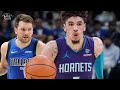 Lamelo catches fire vs luka  hornets vs mavericks