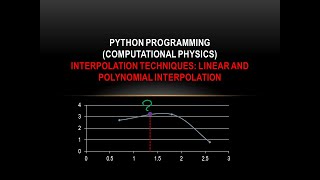 Python 16- Numerical methods-linear and polynomial interpolation