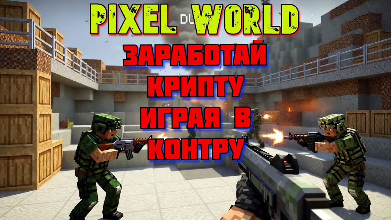 🎮PIXEL WORLD ЗАРАБОТАЙ КРИПТУ ИГРАЯ В COUNTER STRIKE в СТИЛЕ Minecraft БЕЗ ВЛОЖЕНИЙ💸