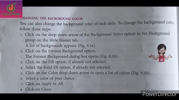 Class 5 | Chapter 6 | Formatting a Presentation