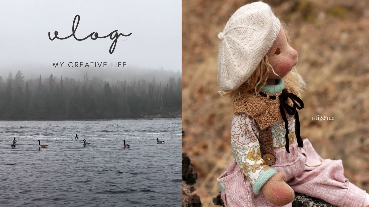 My Creative Life: Dollmaking, Knitting, Making Tiny Fabric Buttons and Many Nature Walks