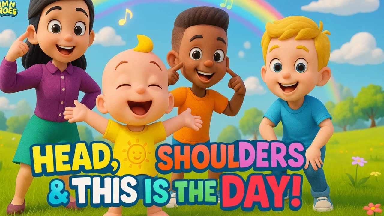 Head Shoulders Knees and Toes + This Is the Day | Fun Kids Songs & Dance Rhymes @HymnHeroes