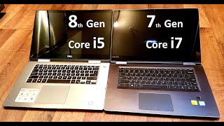 8th Gen Intel Core i5  vs 7th Gen i7 PERFORMANCE.   i5-8250U QUAD-Core vs i7-7500U DUAL-Core