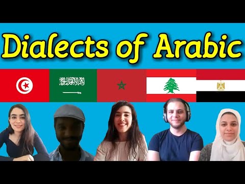 Arabic dialects  Egyptian Saudi Moroccan Tunisian Lebanese