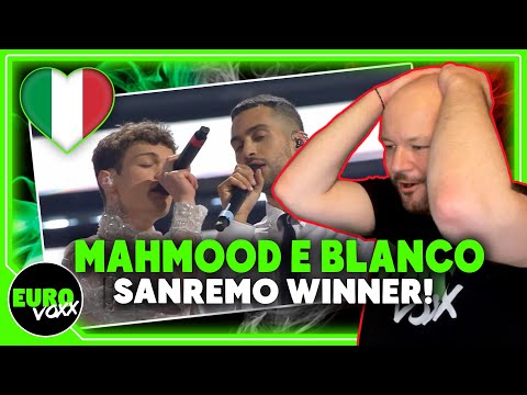 ITALY EUROVISION 2022 REACTION // MAHMOOD E BLANCO - BRIVIDI // SANREMO 2022 WINNER REACTION