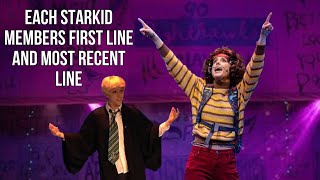 Each Starkid Members First Line And Most Recent Line in Starkid