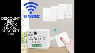 Wireless Light Wall Switch Relay Receiver RF 433Mhz 1/2/3Gang Panel Switch Remote Control Interrupto