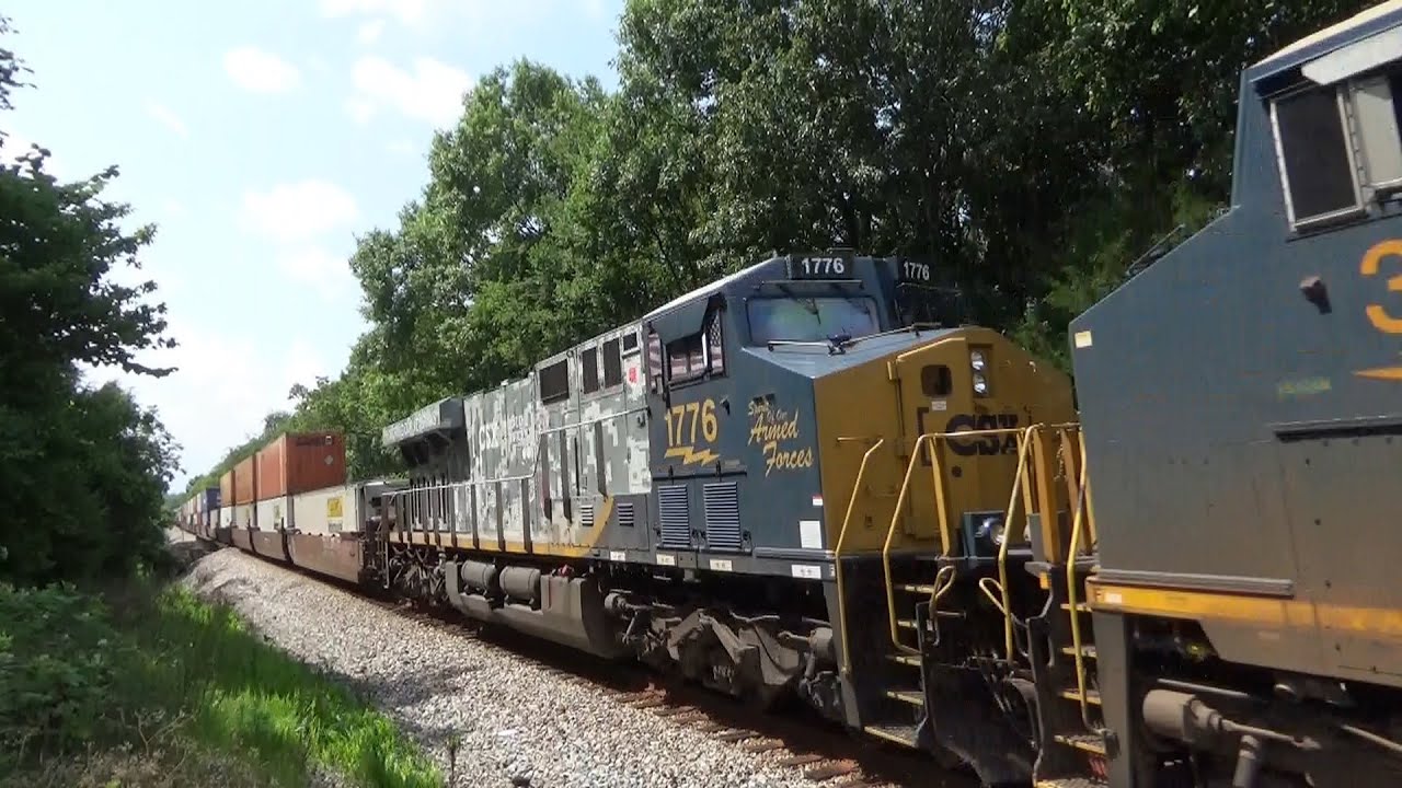 CSX 1776! CSX ES44AH 812 w/ Hybrid K5HL Leads Z-Train Q026-14 on 7/15 ...