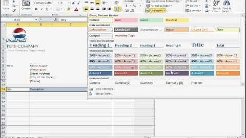Using templates with Excel 2010 in Urdu