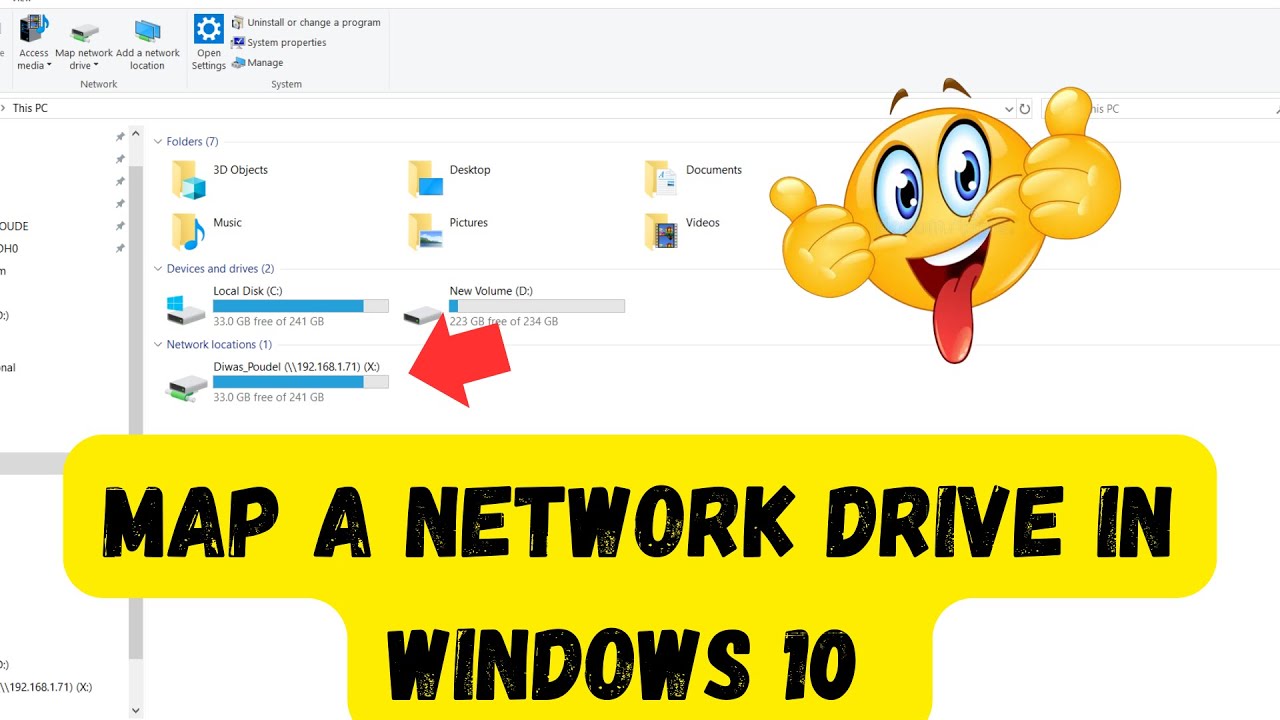 How to Map a Network Drive in Windows 10 (Simple Tutorial) - YouTube