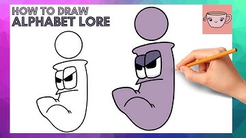 How To Draw Alphabet Lore - Lowercase Letter J | Cute Easy Step By Step Drawing Tutorial