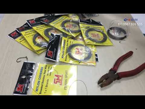 Video Dây cáp lụa, cách bấm thẻo dây cáp lụa câu cá, bẫy... - youtube