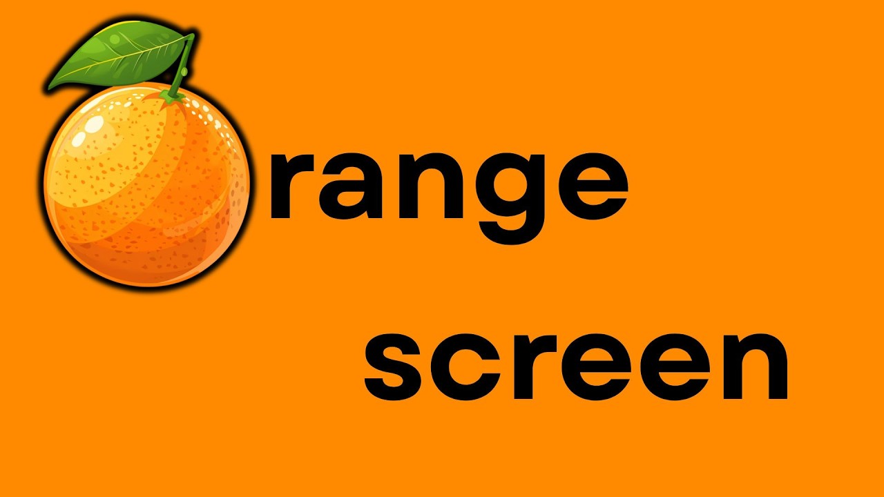 Orange Screen Rss π ORANGE SCREEN β 1 HOUR π§|| Solid Color Background (No Sound) #screen ...