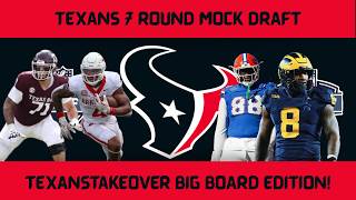 HOUSTON TEXANS 7 ROUND MOCK DRAFT!! WE HAVE NO NEEDS ITS BPA TIME!!