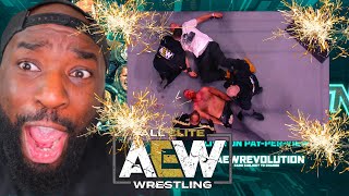 Jon Moxley vs Kenny Omega  Exploding Barbed Wire Death Match |  | AEW Revolution | REACTION