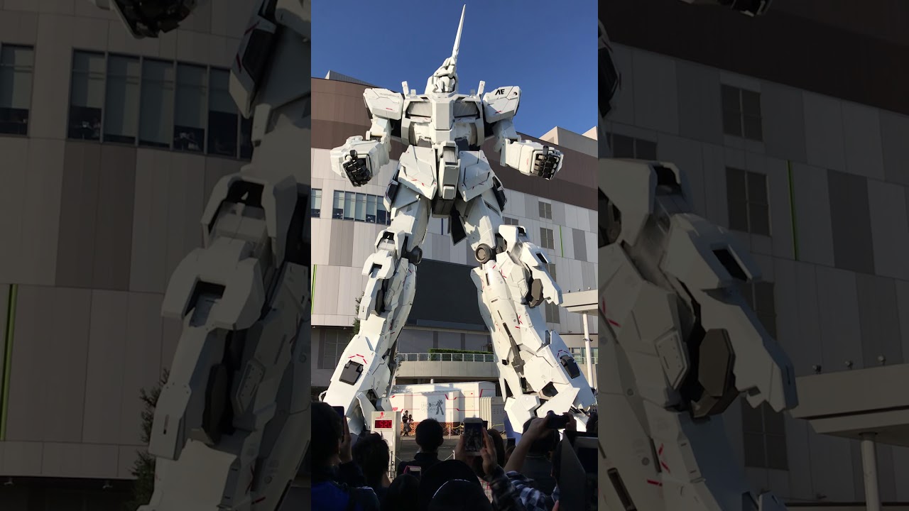 Unicorn GUNDAM Statue ODAIBA TOKYO , Transform ユニコーンガンダム YouTube