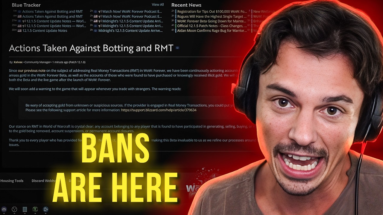 BIG RMT Crackdown Hits WoW Forever... Finally