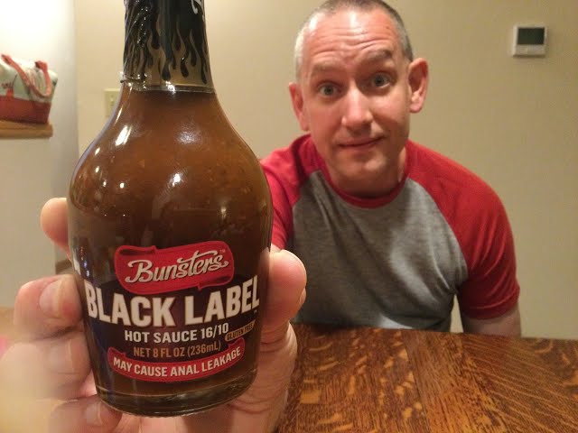 Bunsters Black Label Hot Sauce 16/10! Seen on Hot Ones and Made in