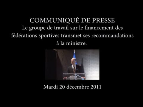 Conférence sur le financement des fédérations sportives MELS