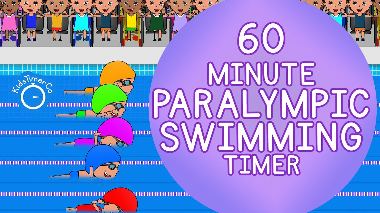 60 Minute Paralympic Swimming Timer - Kids Visual Timer