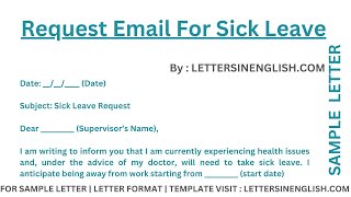 Request Email for Sick Leave – How to write an Sick Leave Email