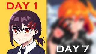 Learning Pixel Art in 7 DAYS | Art Challenge (ANIME GIRL EDITION) screenshot 1