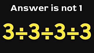 3÷3÷3÷3 = ❔ \ Can you solve this simple math question \ Simplify algebraic expression