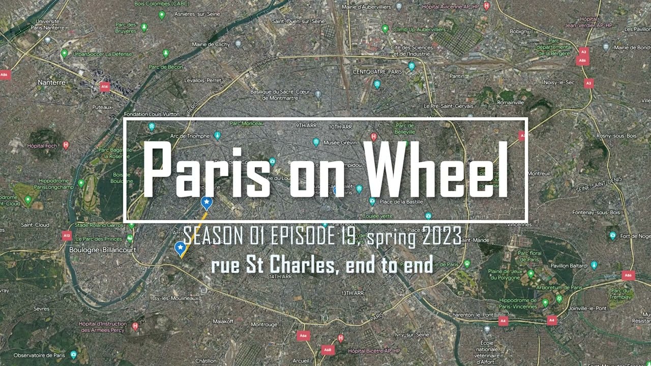 [4K/60fps] rue St Charles, end to end, Paris. Spring 2023. s01e19.