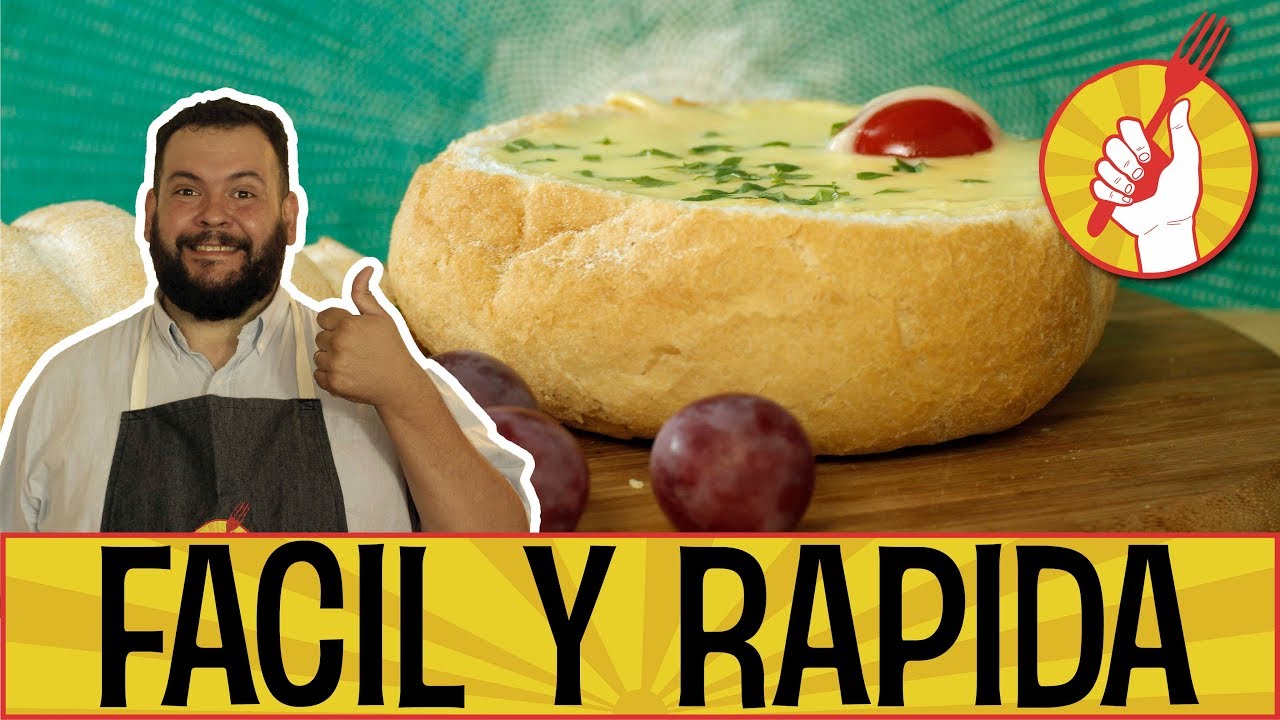 Cómo Hacer FONDUE DE QUESO EN PAN Receta Fácil Tenedor Libre YouTube