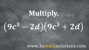 Multiplying Binomial Expressions - Difference of Squares (Example)