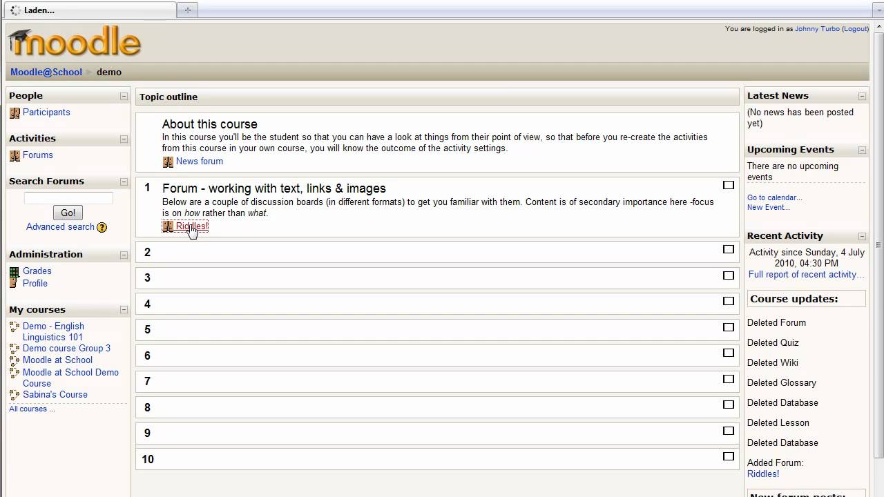Creating a Question & Answer forum in a moodle course Let's Learn IT