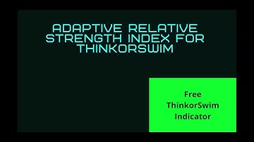 FREE Indicator with buy/sell signals | Adaptive Relative Strength Index for ThinkorSwim