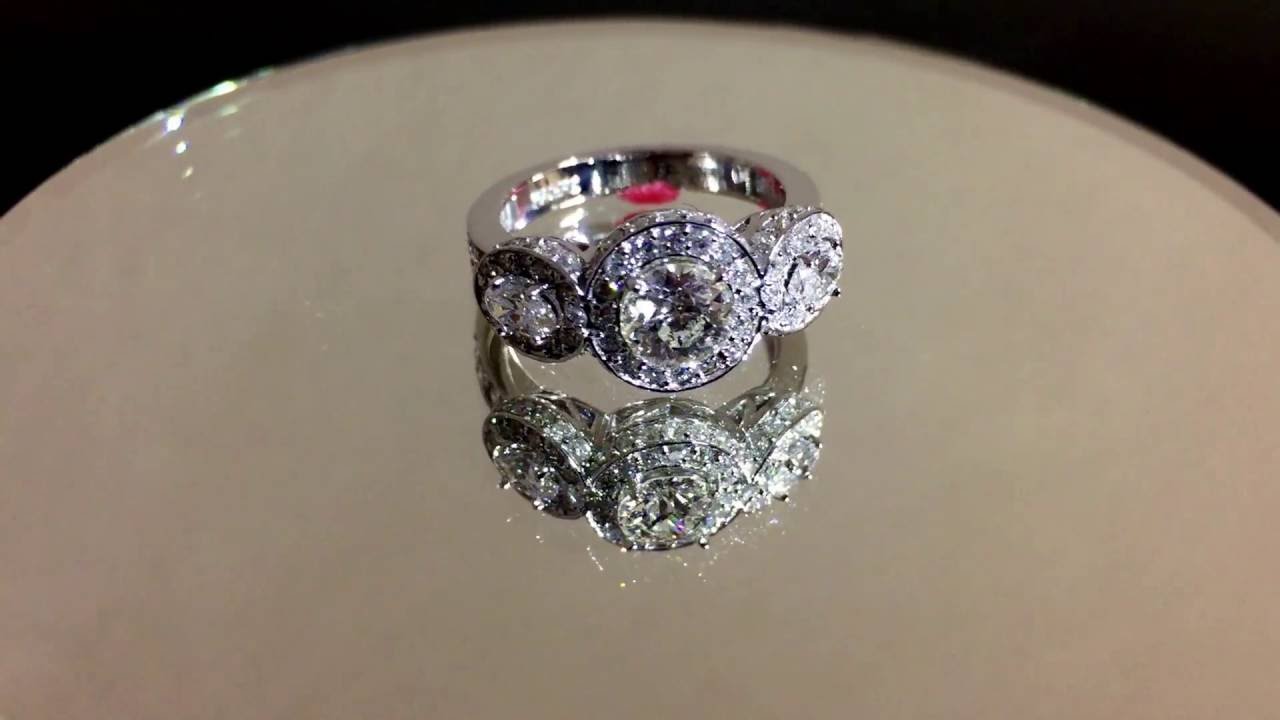 18k White Gold 2.14ct Ladies Diamond Ring With Round, Brilliant-Cut Diamonds