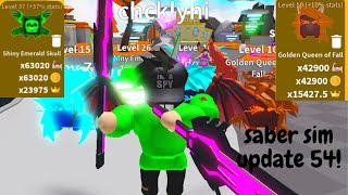 Roblox saber simulator - update 54