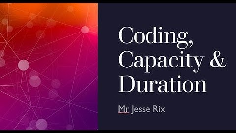 What is the coding, capacity, and duration of memory?