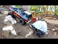 PULLING a TENT TRAILER in the Backyard Scale Trail Park - Team Raffee | RC ADVENTURES