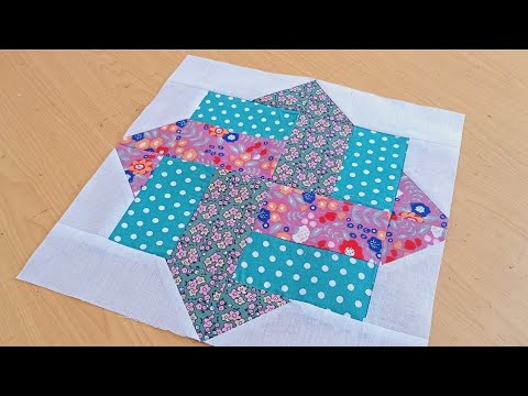 Patchwork Block Variant Super easy and gorgeous patchwork block pattern - YouTube