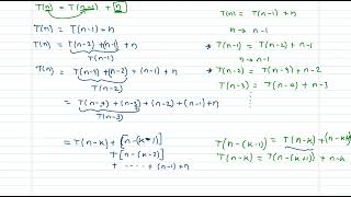 Finding complexity from a given Recurrence Relation: Example 4