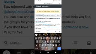 unisa telegram group join tutorial