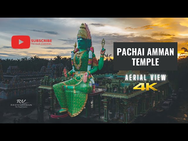 4K Aerial Footage - Maha Parasakthi Patchaiamman Kathirvel Murugan Temple, Malaysia class=